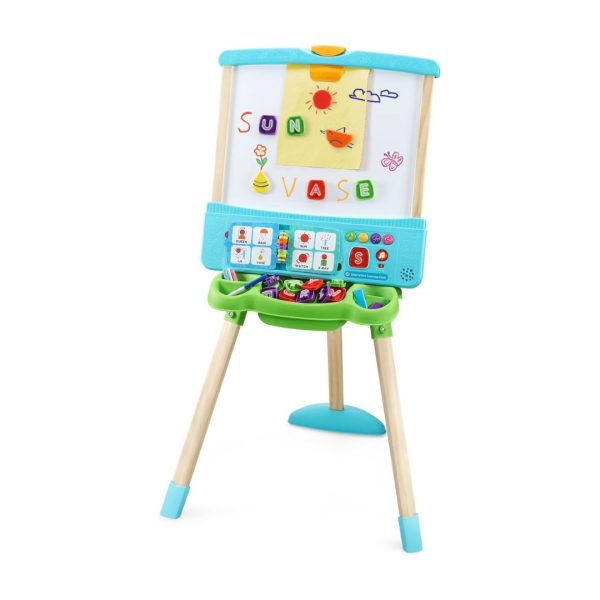 LeapFrog Interactive Learning Easel with Magnetic Chalkboard and Whiteboard Online Sale