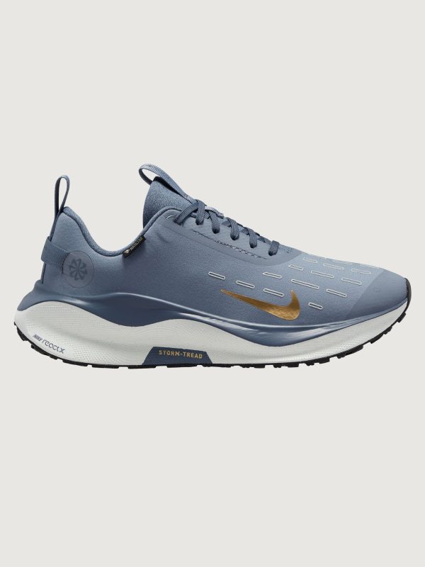 Nike Infinity Run 4 ReactX Gore-Tex - Ashen Slate Metallic Gold-Diffused Blue on Sale